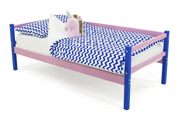Детская деревянная кровать-тахта Svogen цвет синий-лаванда (Бельмарко)